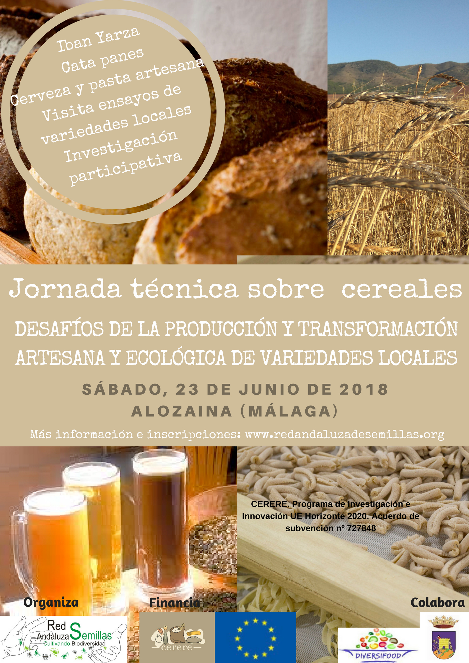 Cartel jornada técnica cereales Alozaina